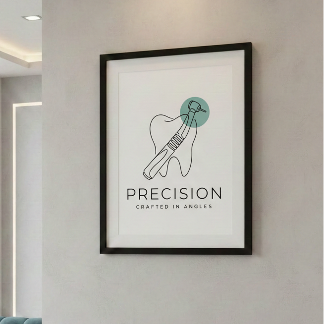 " Precision "  Wall Art Frame - Fine Art for Dental Professionals & Modern Decor