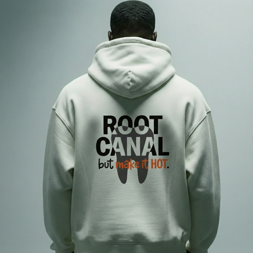 Root Canal Graphic Hoodie — Dental Endodontist Back Design